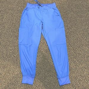 Med Coulture joggers. Ceil blue.  XS Small petite